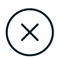 Dark blue crossmark circle icon