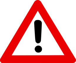 Red warning icon 1 Red warning icon