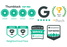 OBEX Best of Awards - 2025 16 OBEX Pest Defense awards and recognitions, including multiple "Best of" badges, Google reviews, and neighborhood favorite accolades, emphasizing their expertise in mosquito control services.